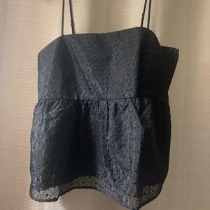 H&M black peplum top